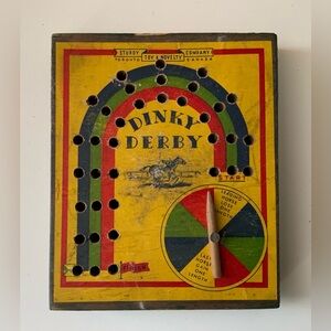RARE Vintage Dinky Derby Board Game by Sturdy Toy & Novelty Company READ